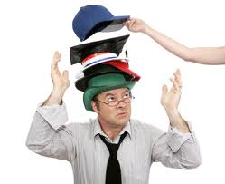 wearing too many hats