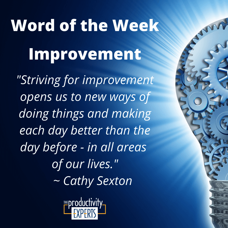 The Productivity Experts Word of the Week - Improvement