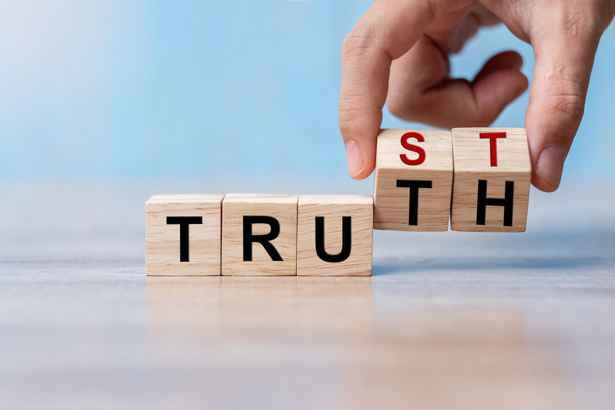 Truth and honesty create trust in a business