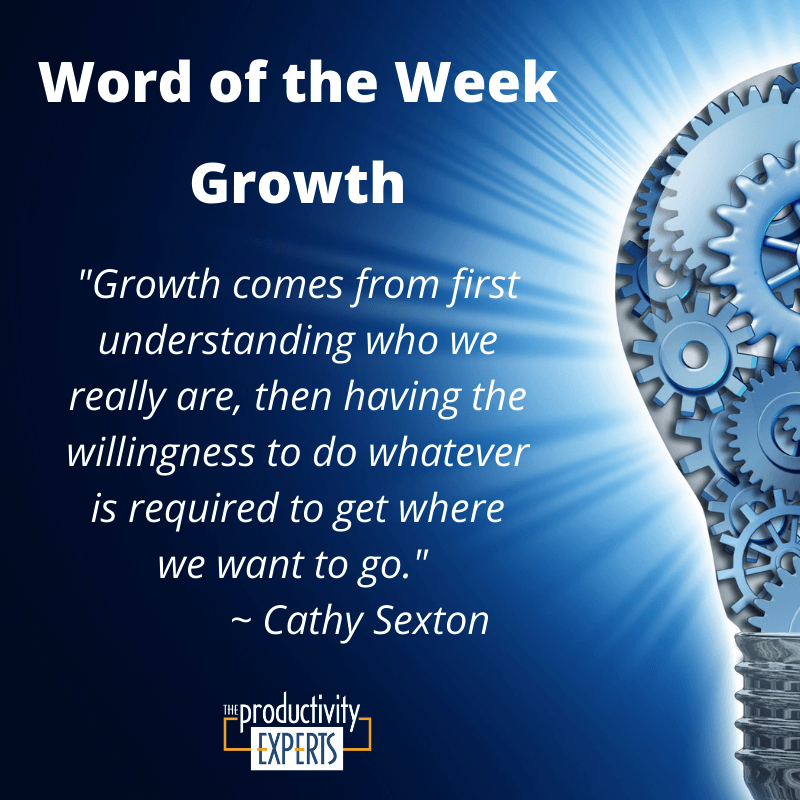 The Productivity Experts Word o the Week - Growth