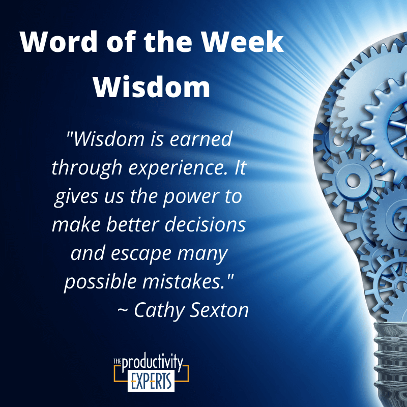 The Productivity Experts Word of the Week - Wisdom